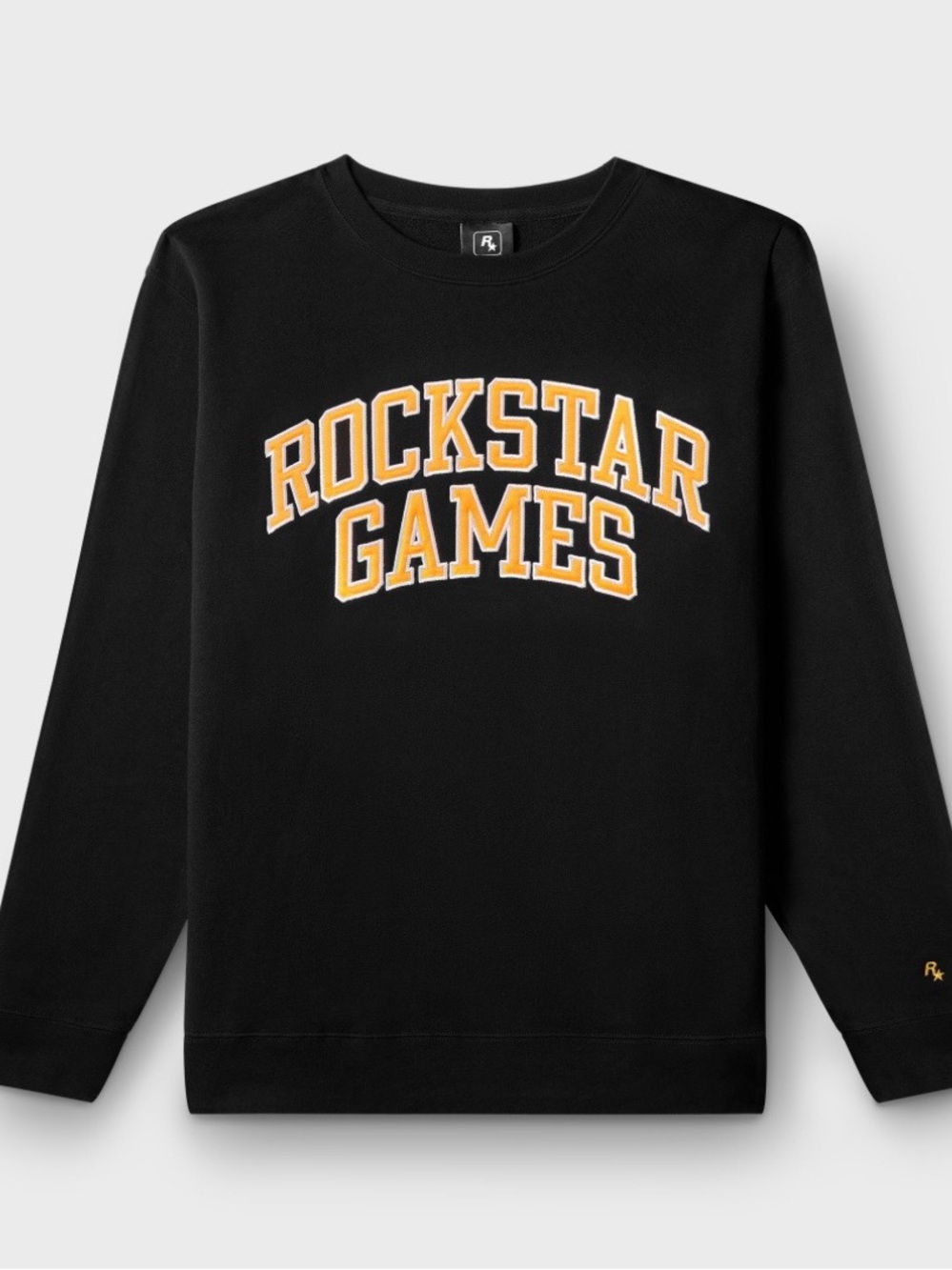 Rockstar Games Black Crewneck Sweatshirt with Gold Logo - Very Popular, NWT